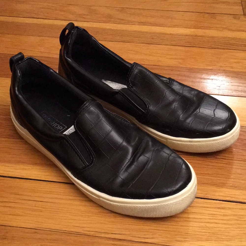 Black and White Slip Ons